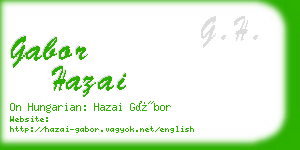 gabor hazai business card